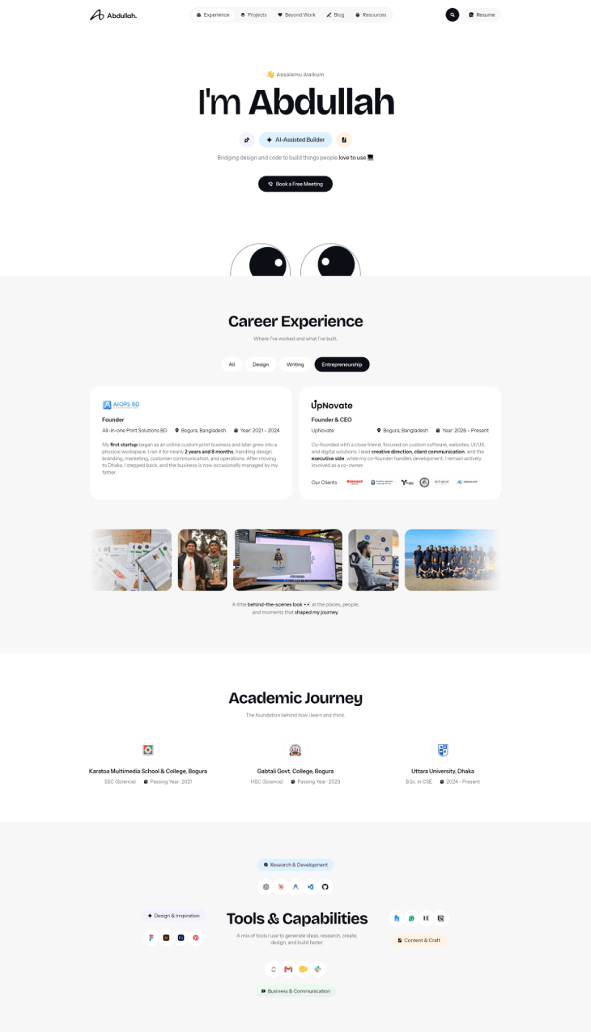 Abdullah Portfolio | UpNovate