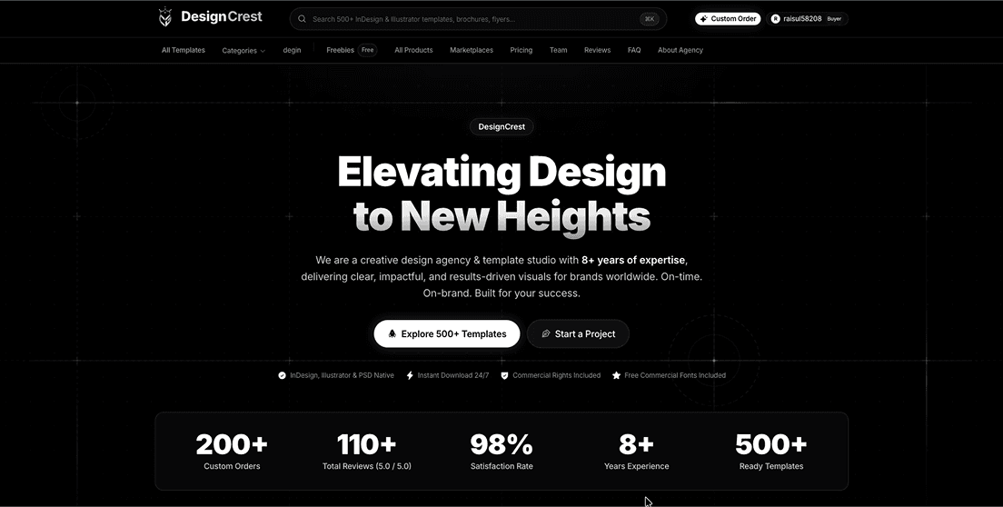DesignCrest Website | UpNovate