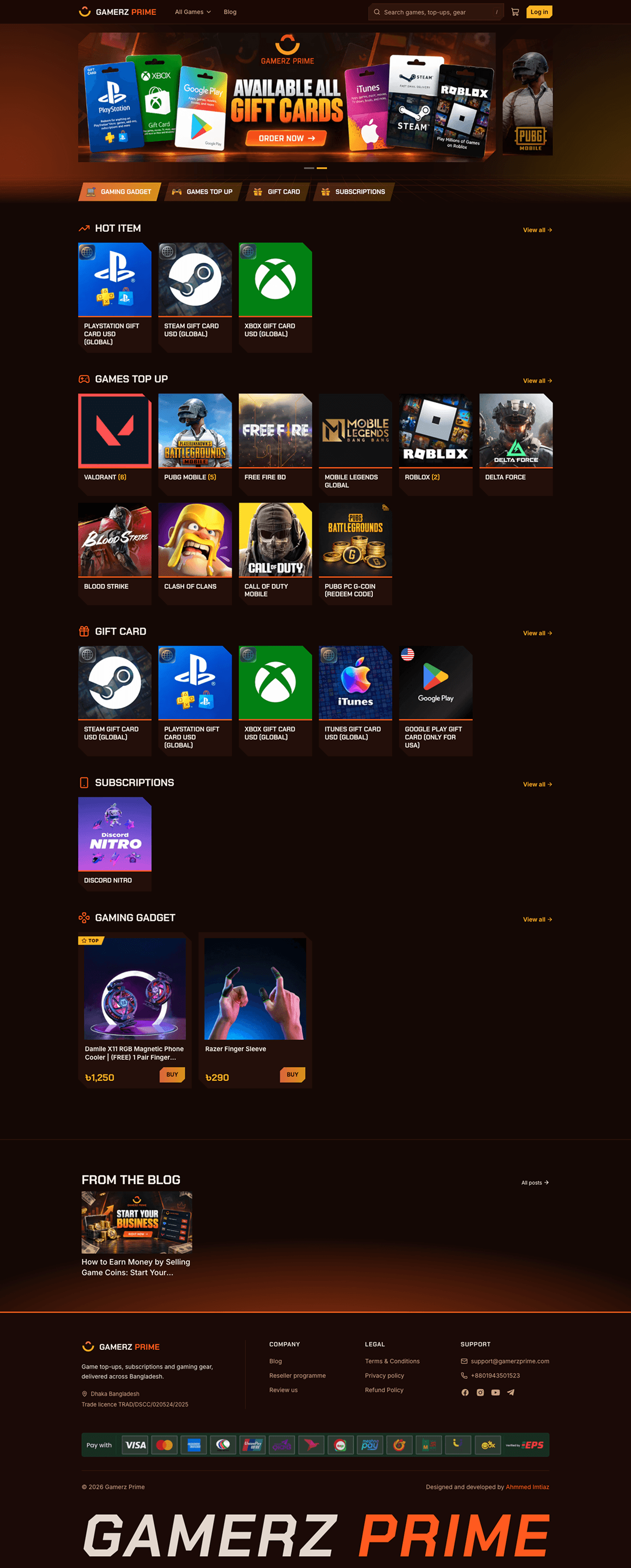 Gamerz Prime | UpNovate
