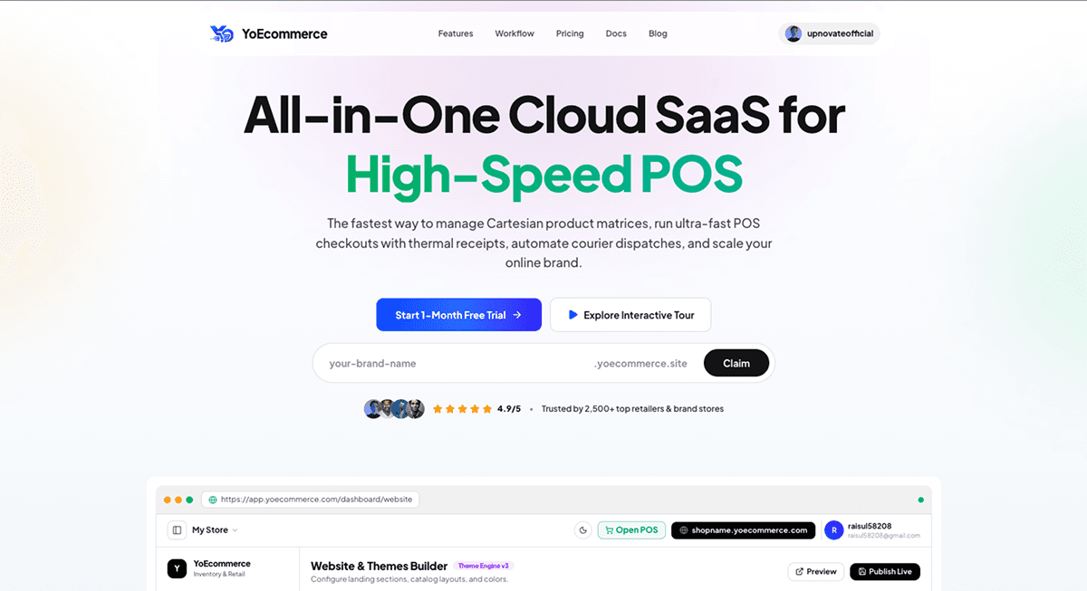 YoEcommerce SaaS | UpNovate