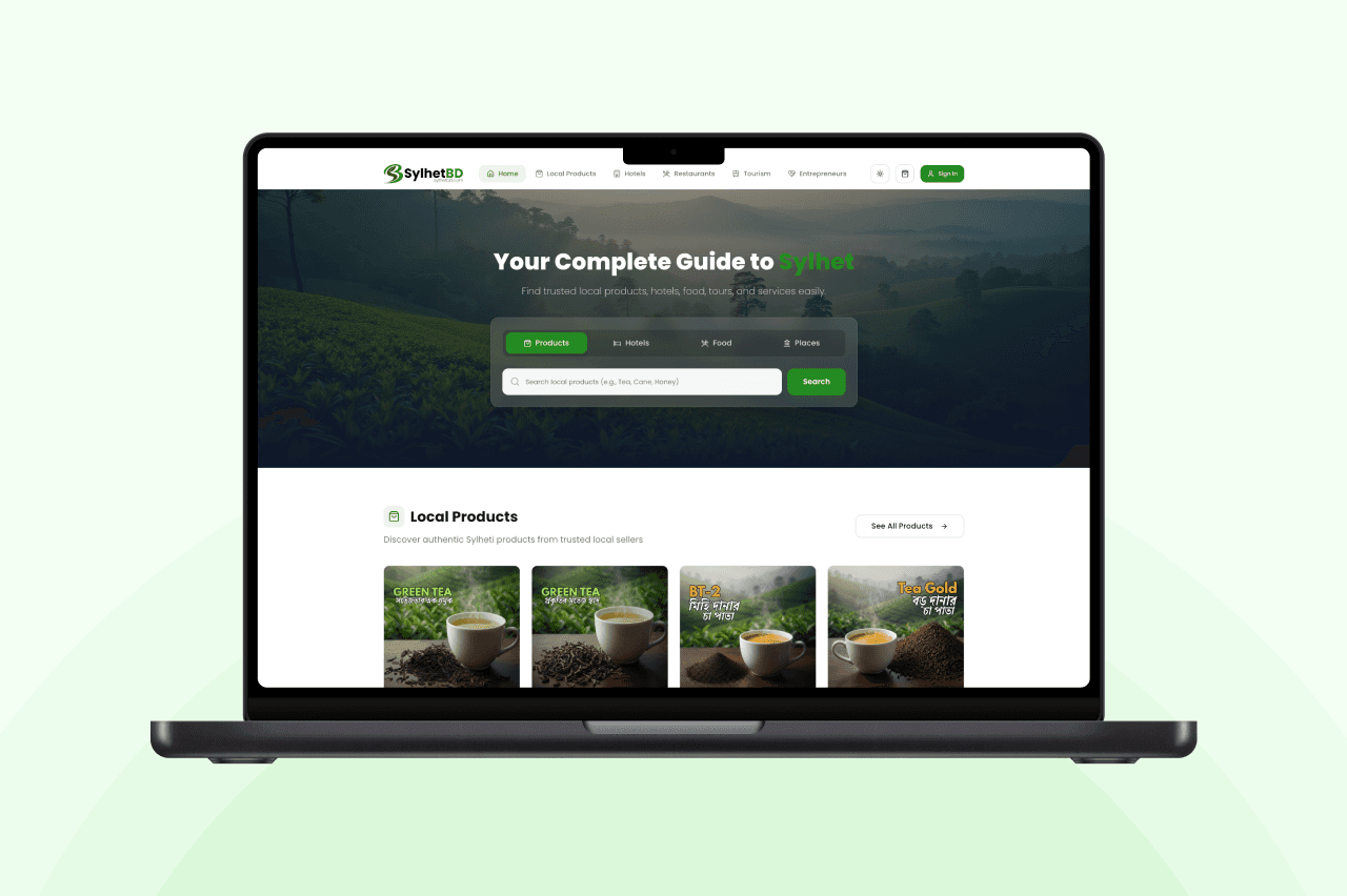 SylhetBD - Web Application Case Study | UpNovate
